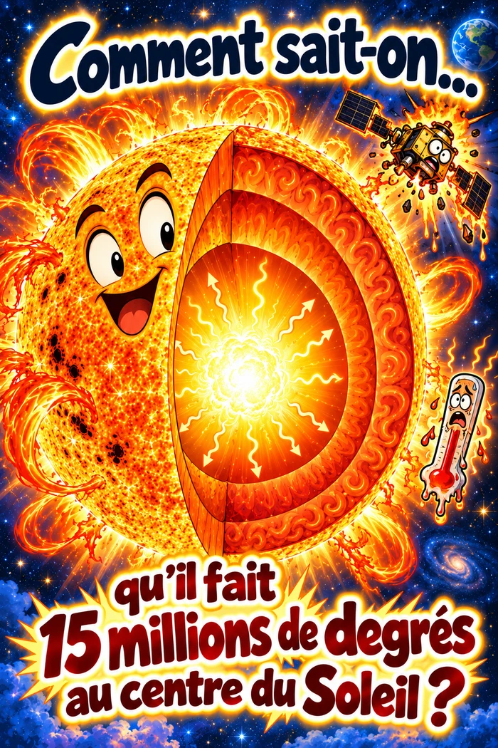 Couverture française de la BD sur la température au centre du Soleil.
